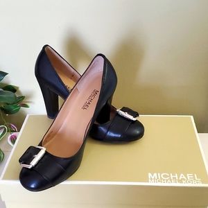 Michael by Michael Kors | Black Leather Gwen Belted Pump Sz 6 1/2